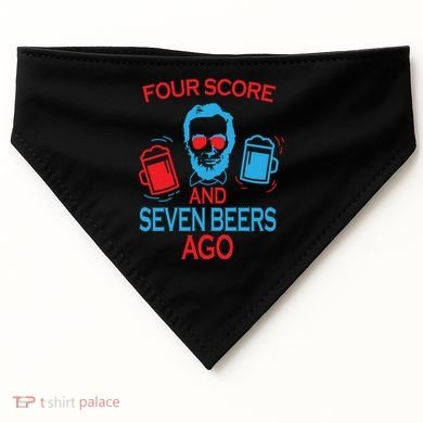 Four Score and Seven Beers Ago USA-Made Doggie Bandana