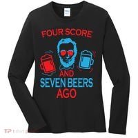 Four Score and Seven Beers Ago Women's Long Sleeve Shirt thumb 0