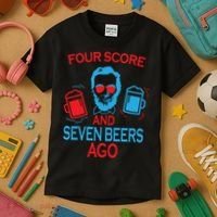 Four Score and Seven Beers Ago Kids T-Shirt thumb 3