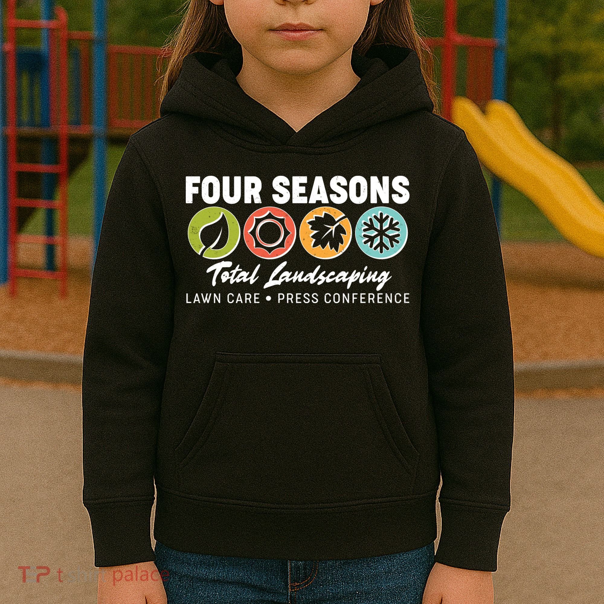 Four Seasons Total Landscaping Lawn Care Press Conference Kids Hoodie