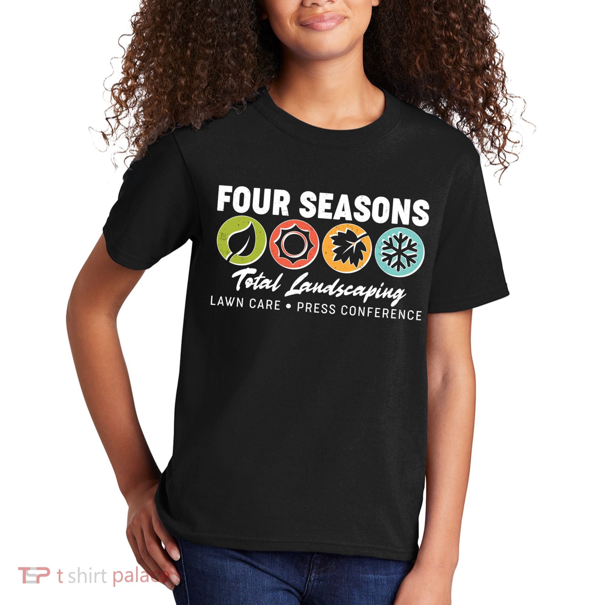 Four Seasons Total Landscaping Lawn Care Press Conference Kids T-Shirt