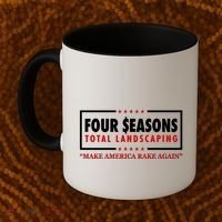 Four Seasons Total Landscaping Make America Rake Again Logo Coffee Mug thumb 2