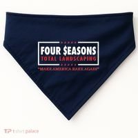 Four Seasons Total Landscaping Make America Rake Again Logo USA-Made Doggie Bandana thumb 0