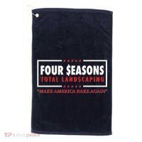 Four Seasons Total Landscaping Make America Rake Again Logo Golf Towel thumb 0