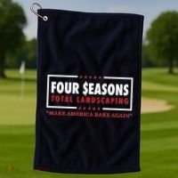 Four Seasons Total Landscaping Make America Rake Again Logo Golf Towel thumb 1