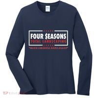 Four Seasons Total Landscaping Make America Rake Again Logo Women's Long Sleeve Shirt thumb 0