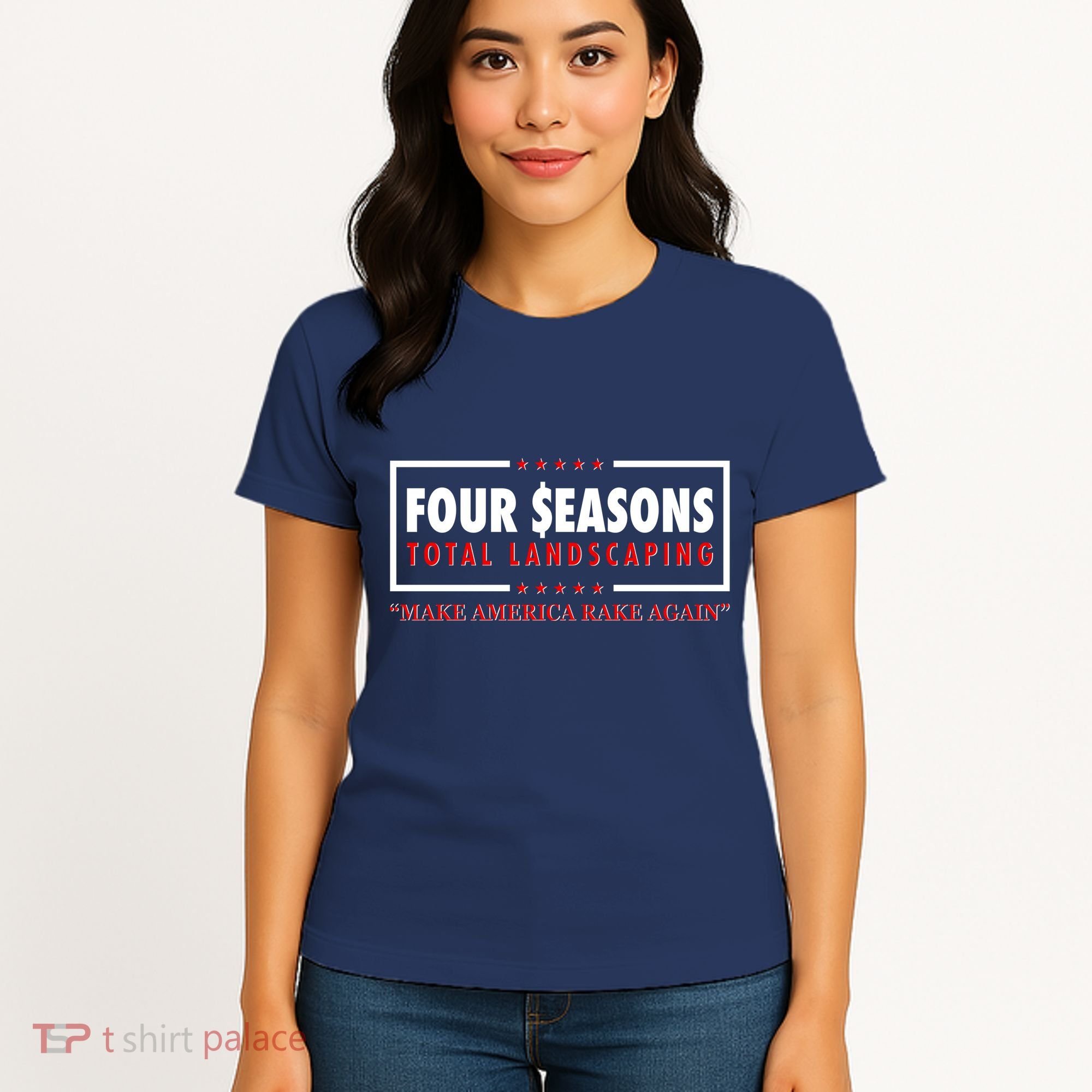 Four Seasons Total Landscaping Make America Rake Again Logo Women's T-Shirt