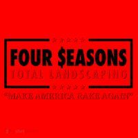 Four Seasons Total Landscaping Make America Rake Again Logo Santa Hat thumb 1