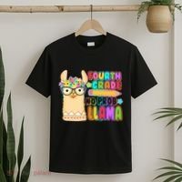 Fourth Grade No Prob Llama 4th Grade Students Teachers T-Shirt thumb 2