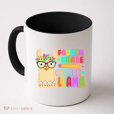 Fourth Grade No Prob Llama 4th Grade Students Teachers Coffee Mug