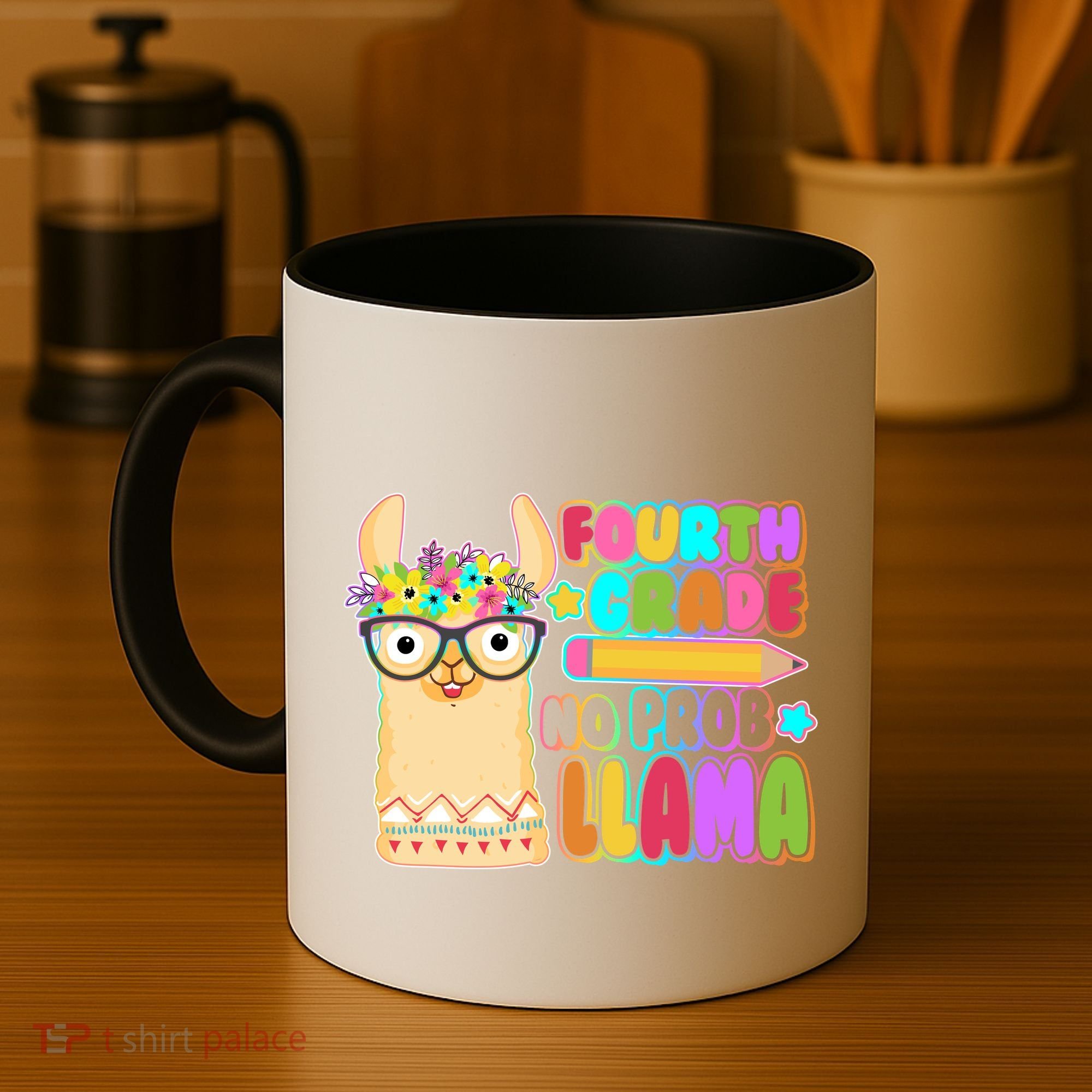 Fourth Grade No Prob Llama 4th Grade Students Teachers Coffee Mug