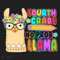 Fourth Grade No Prob Llama 4th Grade Students Teachers Beanie thumb 2