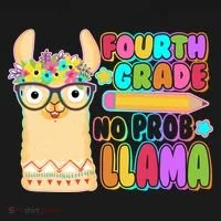 Fourth Grade No Prob Llama 4th Grade Students Teachers Baby Bodysuit thumb 2