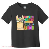 Fourth Grade No Prob Llama 4th Grade Students Teachers Toddler T-Shirt thumb 0