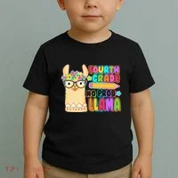 Fourth Grade No Prob Llama 4th Grade Students Teachers Toddler T-Shirt thumb 2