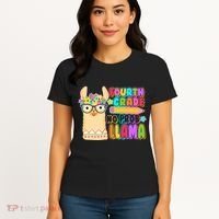 Fourth Grade No Prob Llama 4th Grade Students Teachers Women's T-Shirt thumb 4