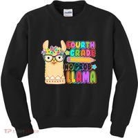 Fourth Grade No Prob Llama 4th Grade Students Teachers Kids Sweatshirt thumb 0