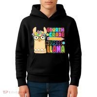 Fourth Grade No Prob Llama 4th Grade Students Teachers Kids Hoodie thumb 4