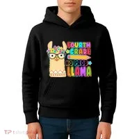 Fourth Grade No Prob Llama 4th Grade Students Teachers Kids Hoodie thumb 4