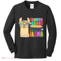 Fourth Grade No Prob Llama 4th Grade Students Teachers Kids Long Sleeve Shirt thumb 0