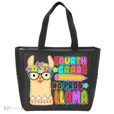 Fourth Grade No Prob Llama 4th Grade Students Teachers Tote Bag