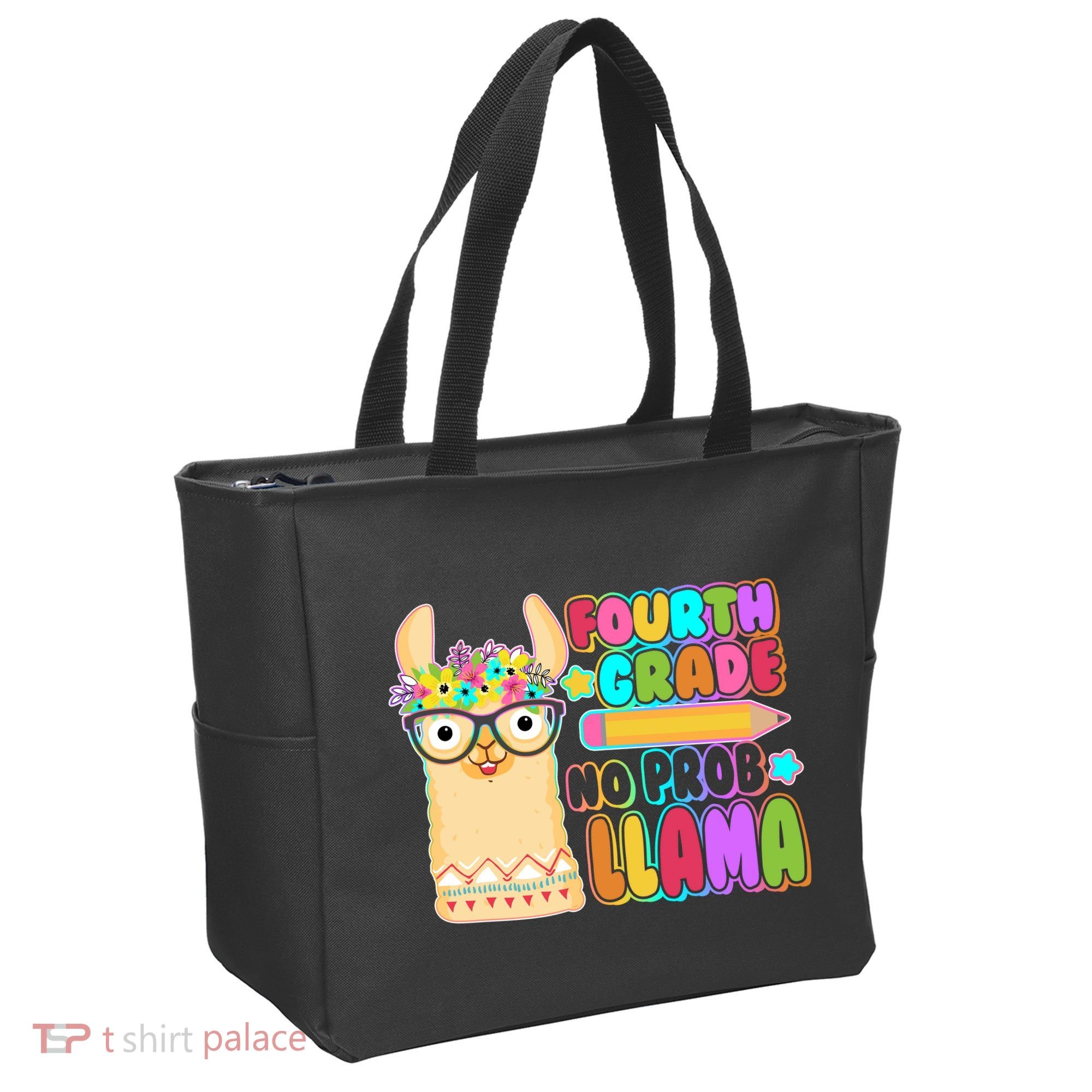 Fourth Grade No Prob Llama 4th Grade Students Teachers Tote Bag
