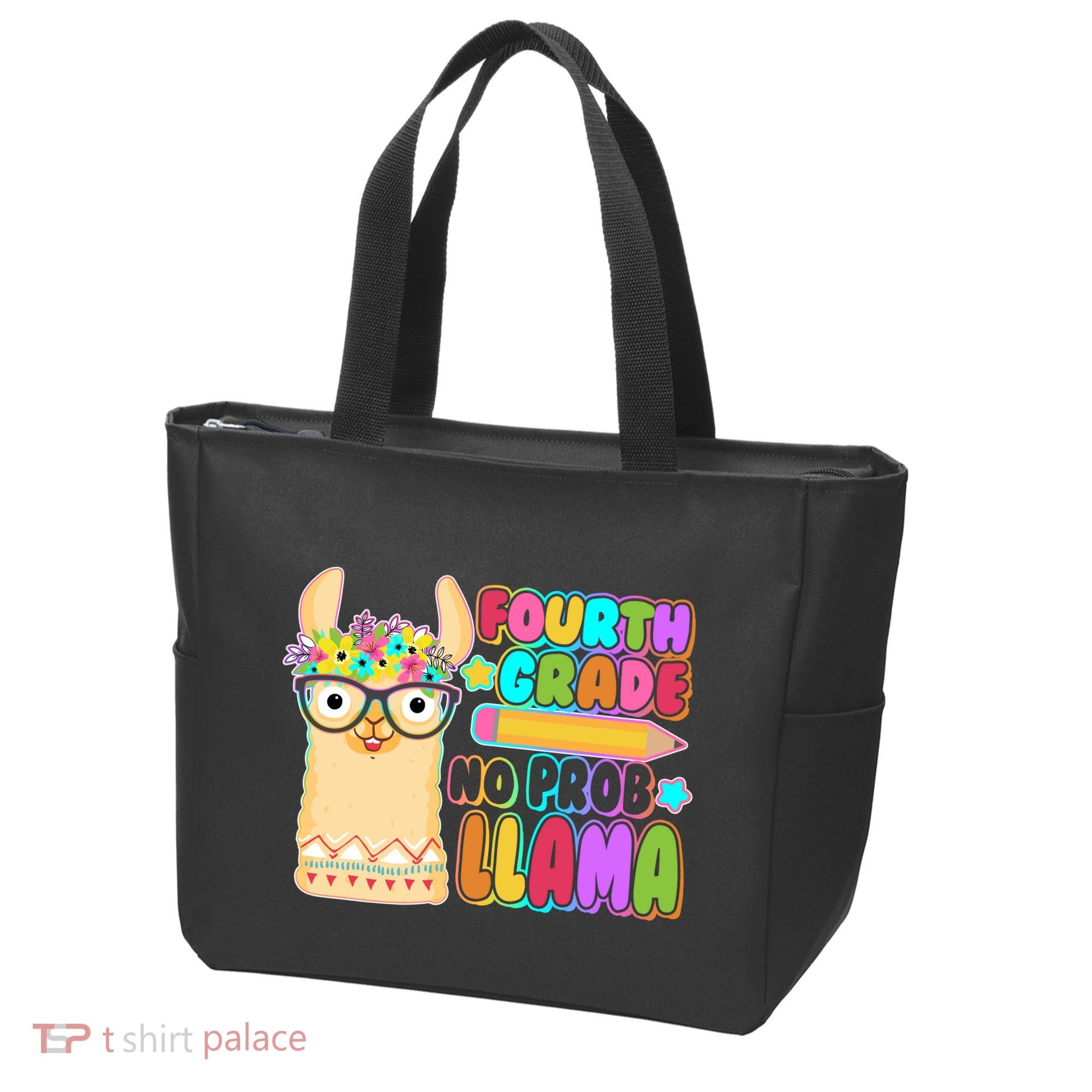 Fourth Grade No Prob Llama 4th Grade Students Teachers Tote Bag