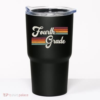 Fourth Grade Retro Vintage Tumbler