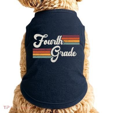 Fourth Grade Retro Vintage Doggie Tank
