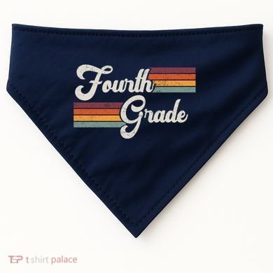 Fourth Grade Retro Vintage USA-Made Doggie Bandana