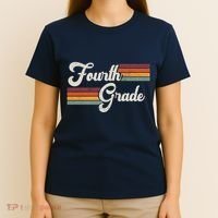 Fourth Grade Retro Vintage T-Shirt thumb 4