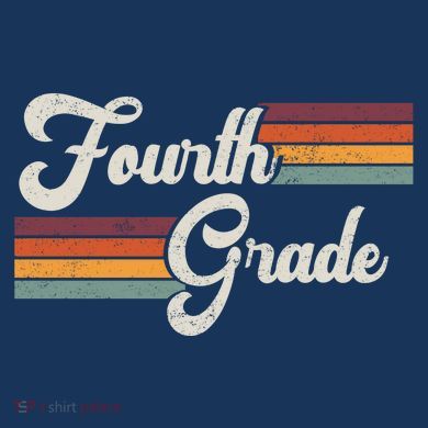 Fourth Grade Retro Vintage Polo