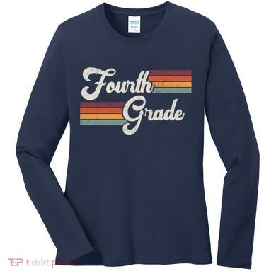 Fourth Grade Retro Vintage Women's Long Sleeve Shirt