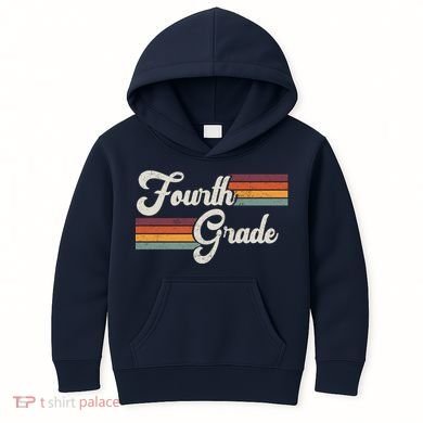 Fourth Grade Retro Vintage Kids Hoodie