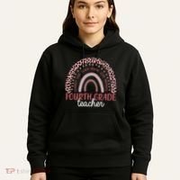 Fourth Grade Teacher Cute Inspiring Rainbow Hoodie thumb 5