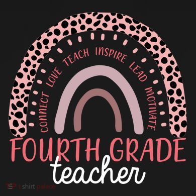 Fourth Grade Teacher Cute Inspiring Rainbow Sweatshirt