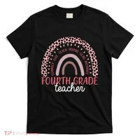 Fourth Grade Teacher Cute Inspiring Rainbow T-Shirt thumb 0