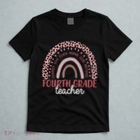 Fourth Grade Teacher Cute Inspiring Rainbow T-Shirt thumb 5