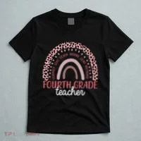 Fourth Grade Teacher Cute Inspiring Rainbow T-Shirt thumb 5