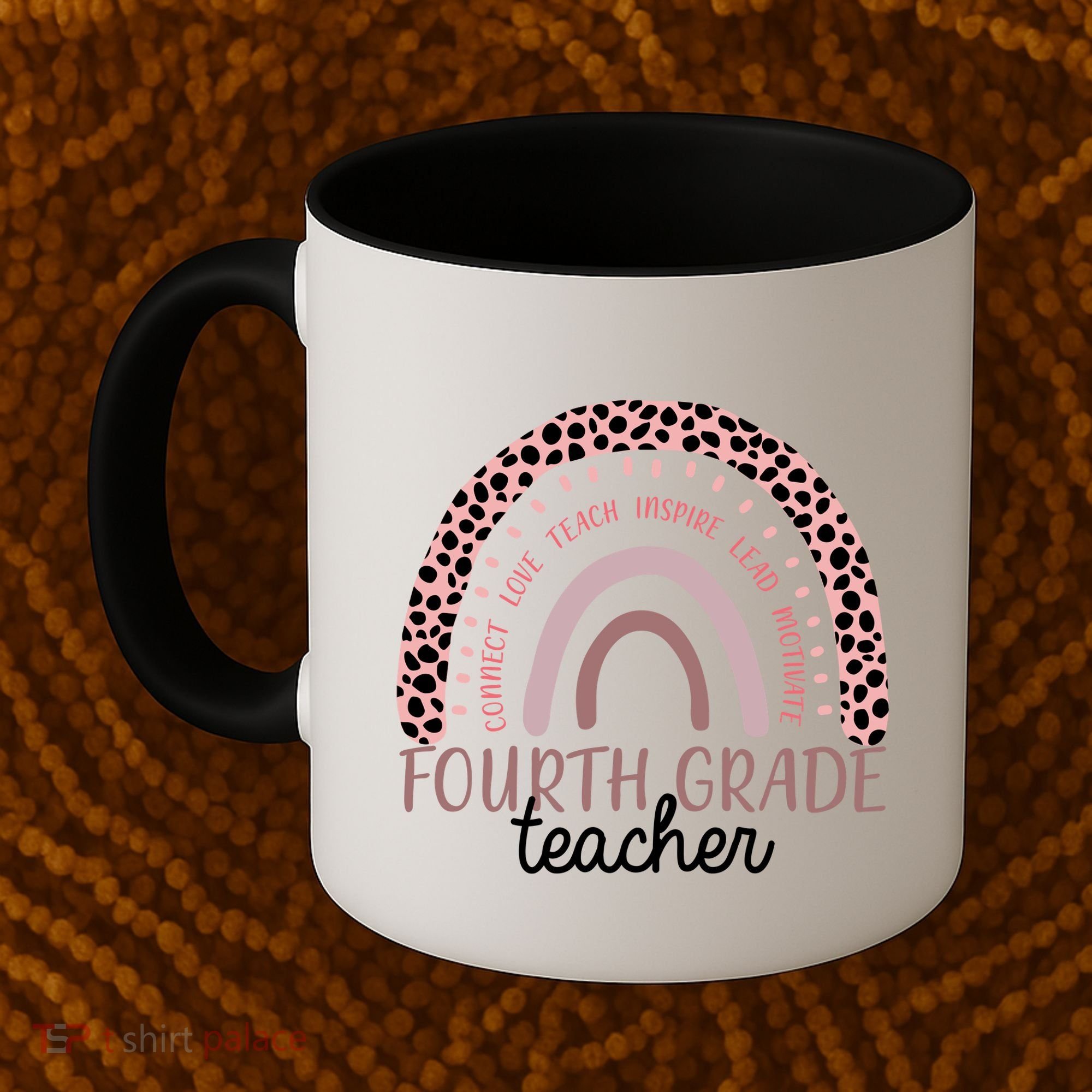 Fourth Grade Teacher Cute Inspiring Rainbow Coffee Mug
