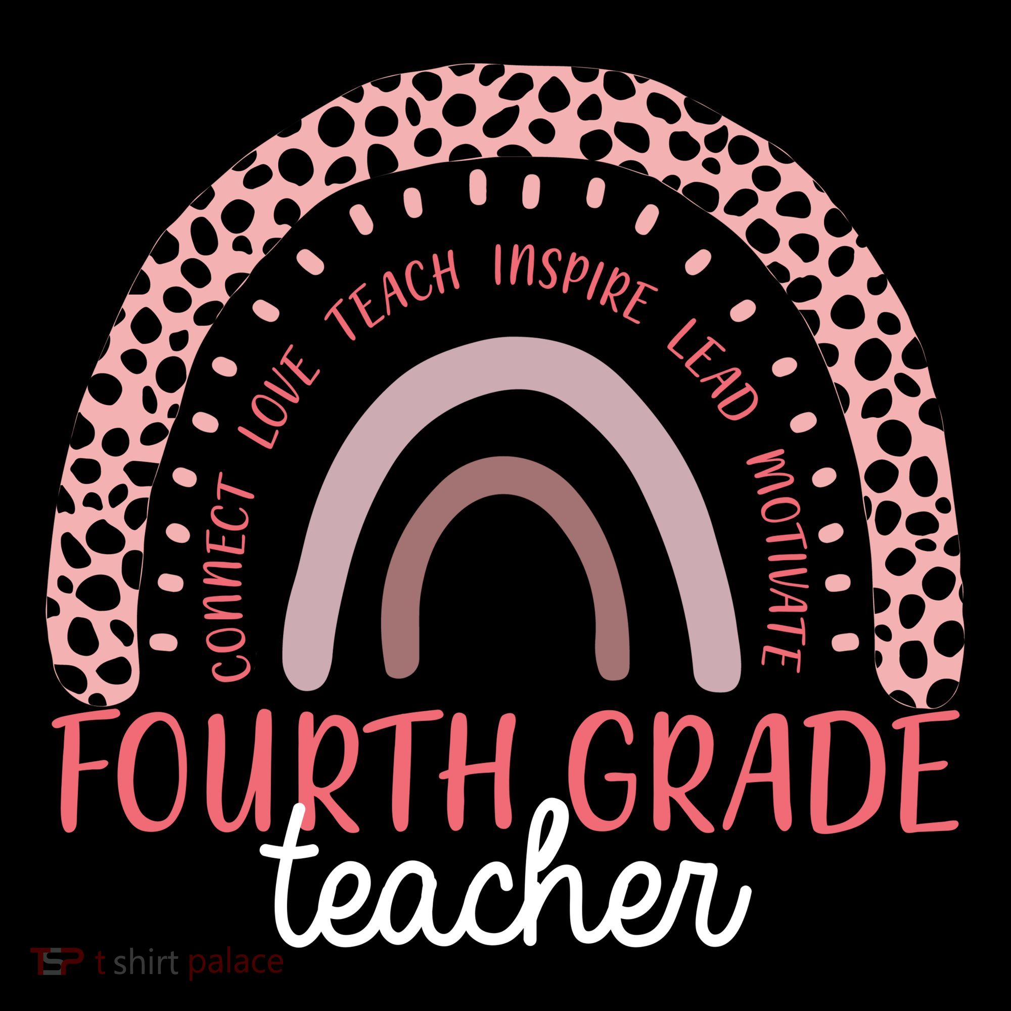 Fourth Grade Teacher Cute Inspiring Rainbow Mousepad