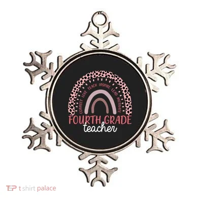 Fourth Grade Teacher Cute Inspiring Rainbow Ornament