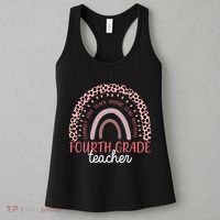 Fourth Grade Teacher Cute Inspiring Rainbow Women's Tank Top thumb 3