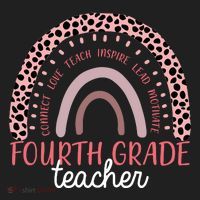 Fourth Grade Teacher Cute Inspiring Rainbow Hat thumb 2