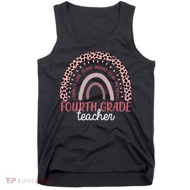 Fourth Grade Teacher Cute Inspiring Rainbow Tank Top