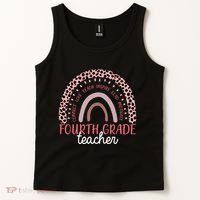 Fourth Grade Teacher Cute Inspiring Rainbow Tank Top thumb 2