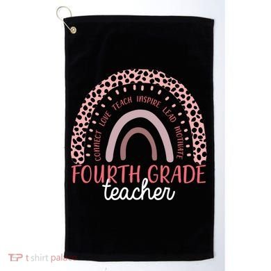 Fourth Grade Teacher Cute Inspiring Rainbow Golf Towel