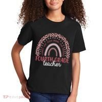 Fourth Grade Teacher Cute Inspiring Rainbow Kids T-Shirt thumb 2