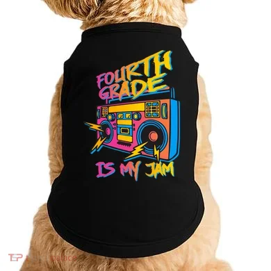 Fourth Grade Teacher Retro Doggie Tank