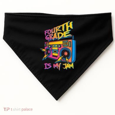 Fourth Grade Teacher Retro USA-Made Doggie Bandana